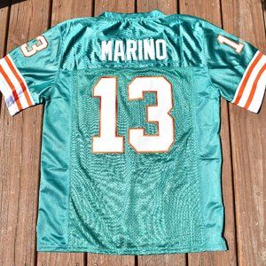 New!! Dan Marino Miami Dolphins Vintage Teal Aqua Football Jersey Adult Men's